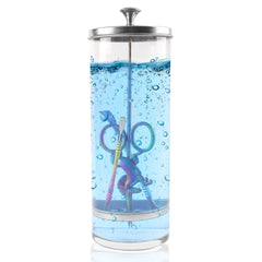 BOMOQING barber jar with removable straining tray for clean tool storage