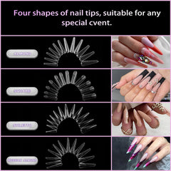 BOMOQING duet-system-stickers silicone supports fast, clean French nail art application.