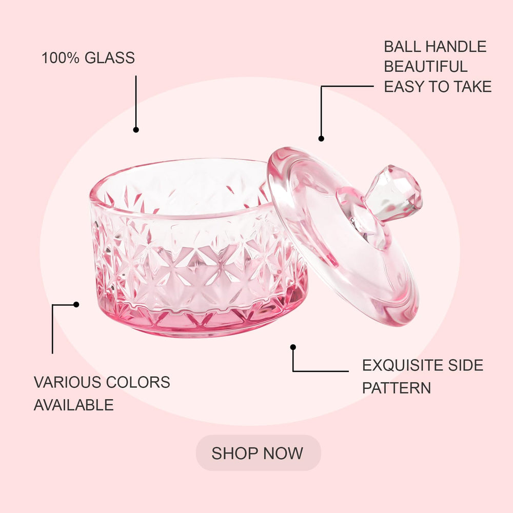 BOMOQING 60ml glass dappen dish for clear visibility during mixing