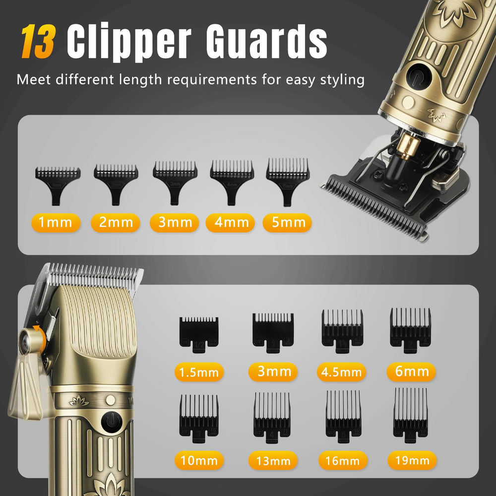 Bomxin barber kit with bronze metal shell design and durability