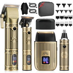 Bomxin cordless hair clipper front view for precise home grooming