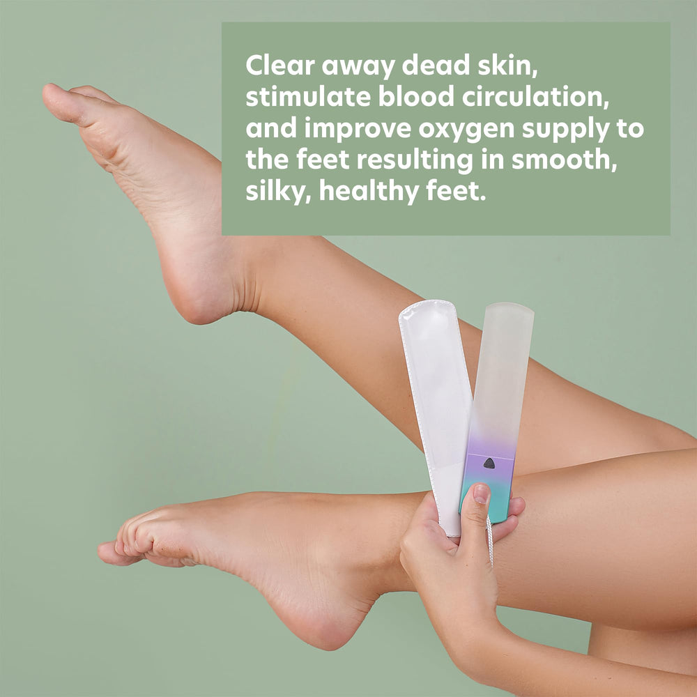 Bona Fide Beauty foot file used at home for spa-like pedicure