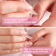 Bona Fide Beauty glass cuticle file dual-direction filing creates smooth edges.