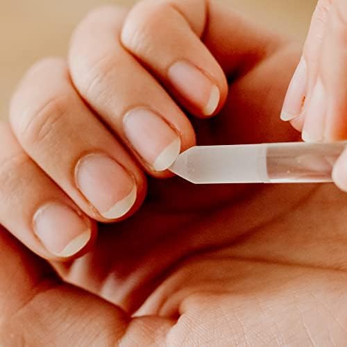 Bona Fide Beauty mini travel glass file in silver for on the go touch ups.