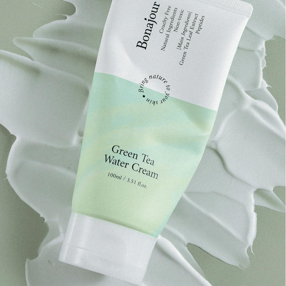 BONAJOUR Green Tea Water Bomb packaging emphasizing sustainable materials