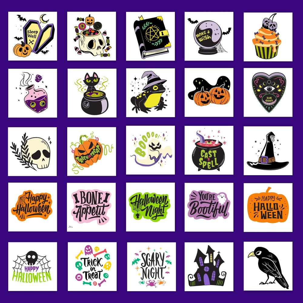 Bonbaloo Halloween tattoos packaging showcases the festive gift-ready design.