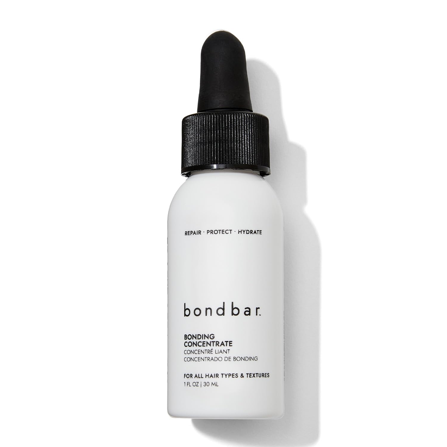 Bondbar Bonding Concentrate bottle demonstrates shine enhancement.