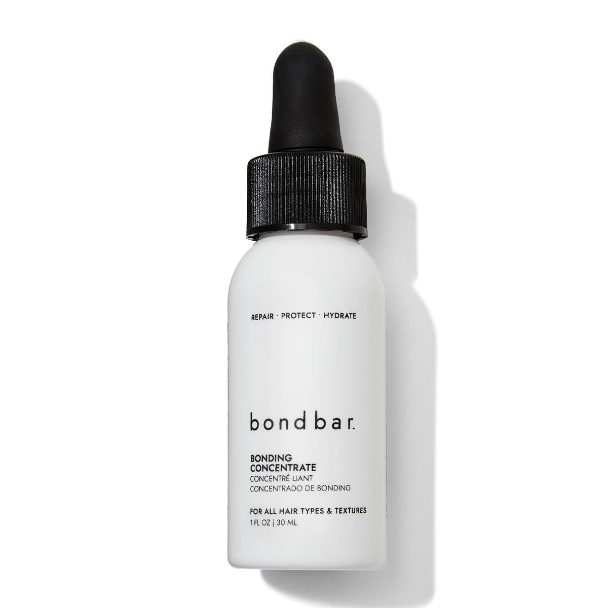 Bondbar Bonding Concentrate bottle demonstrates shine enhancement.