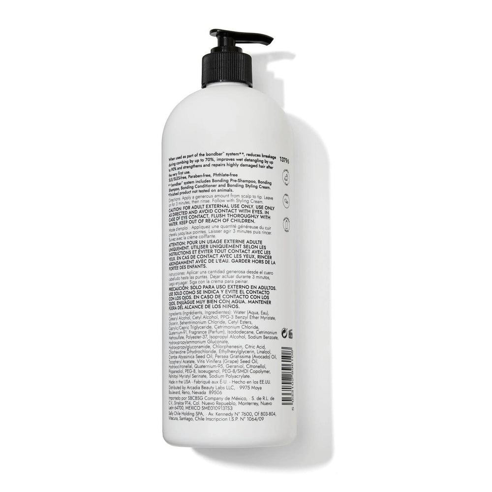 Bondbar conditioner application on hair shows detangling and smoothing use