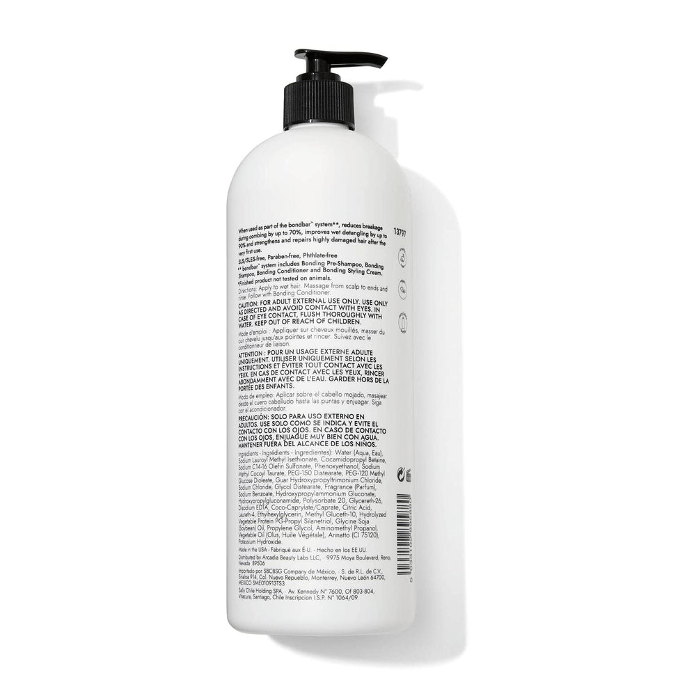 Bondbar Repairing Shampoo lather close-up shows gentle sulfate-free cleansing.