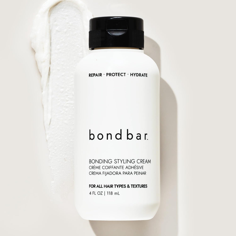 Bondbar Styling Cream applied to damp hair helps detangle ends