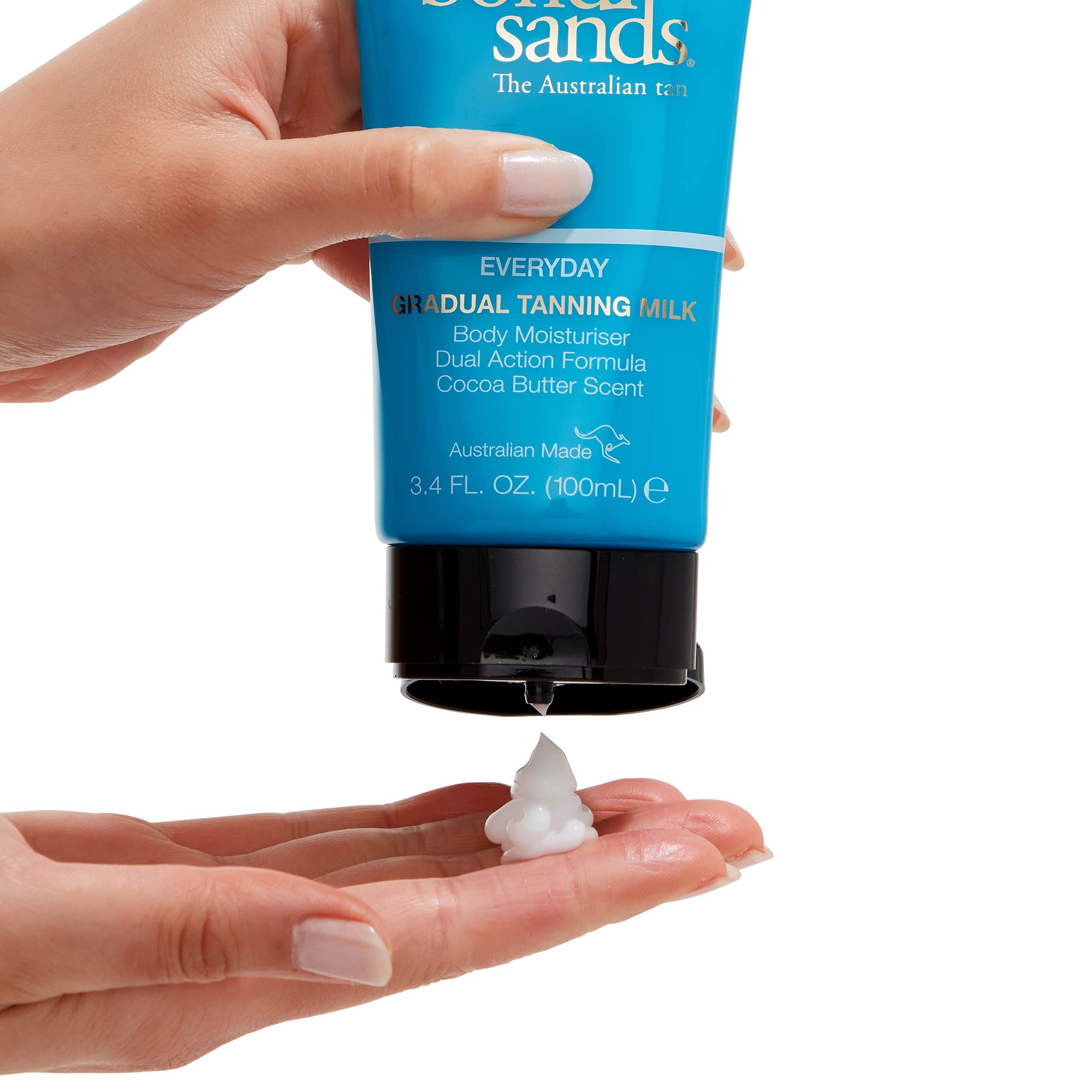 Bondi Sands application on arm in circular motion for even coverage