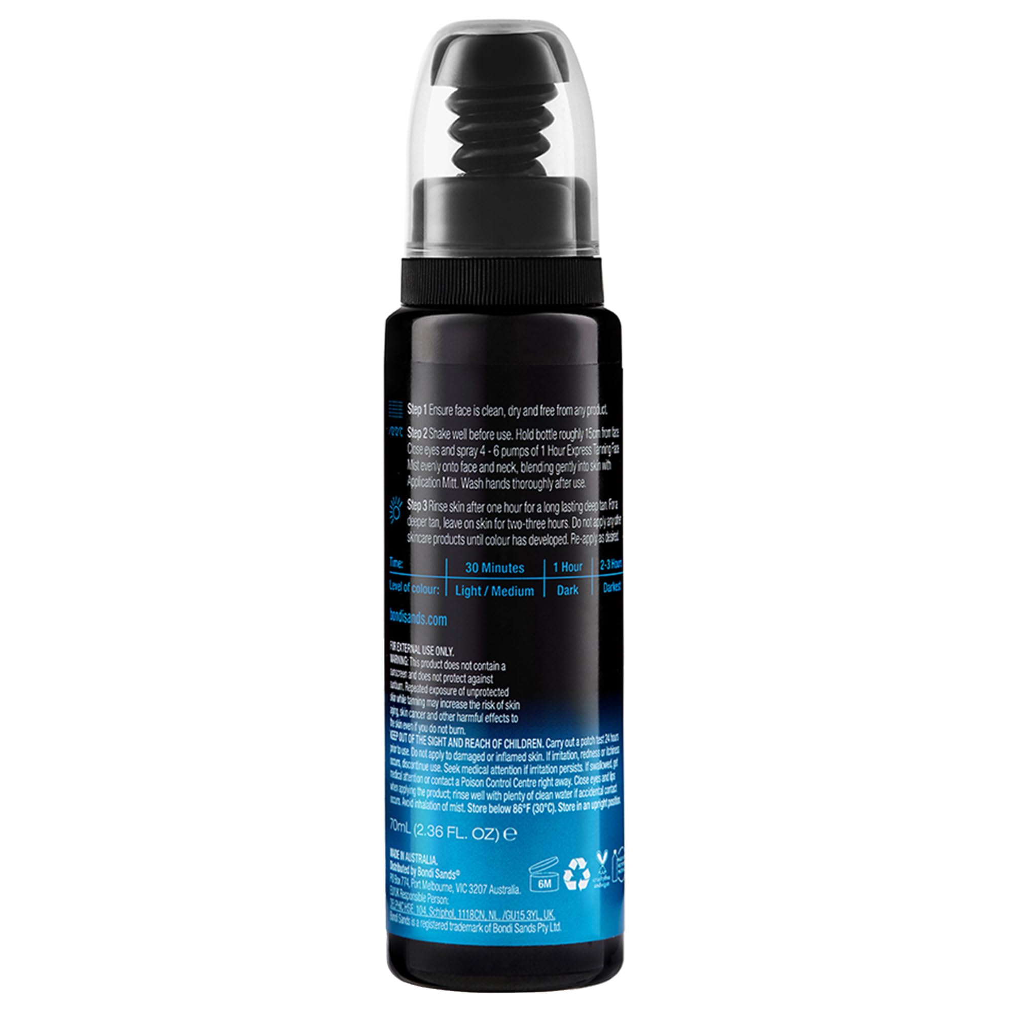 Bondi Sands face mist fragrance-free icon for clean, irritation-free experience.