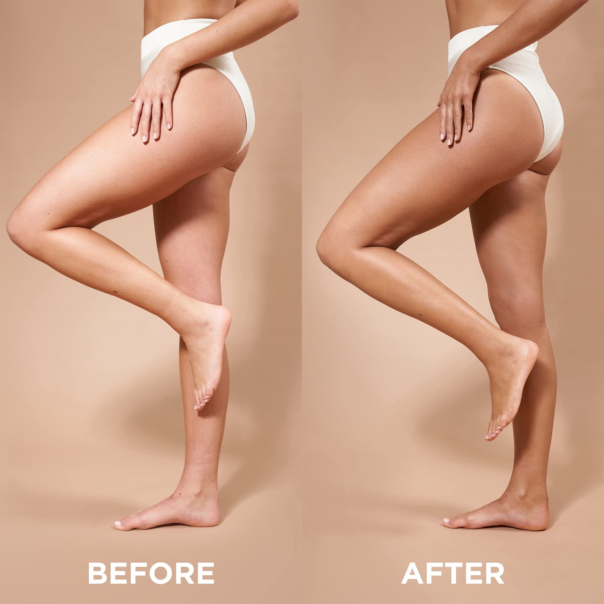 Bondi Sands gradual tanning lotion hands setup emphasizes proper application.