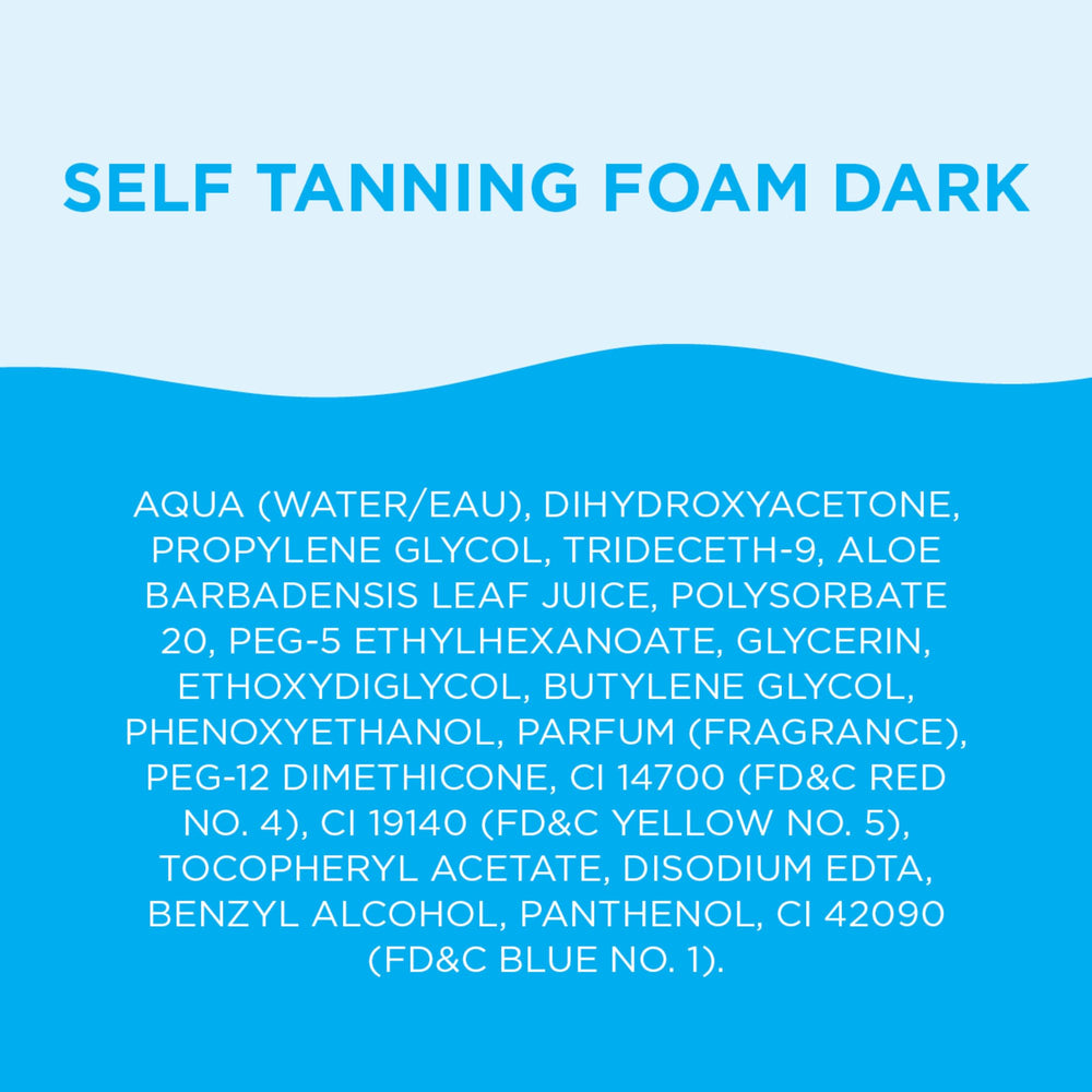 Bondi Sands hands applying foam image demonstrates long sweeping motions for even coverage.