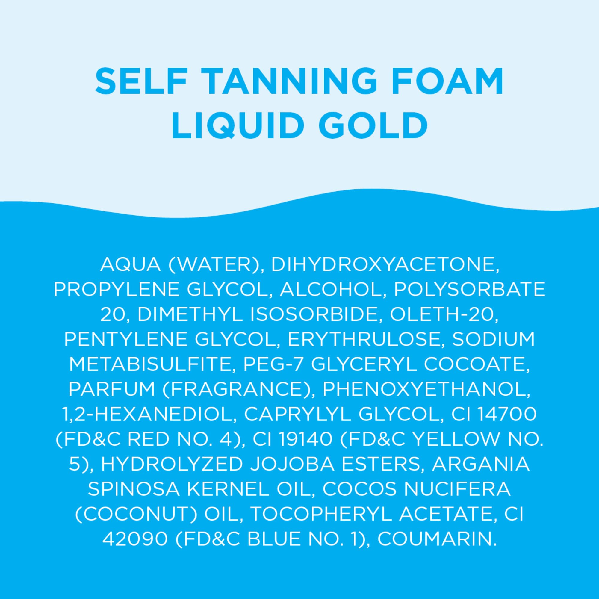 Bondi Sands Liquid Gold aerosol foam demonstrates lightweight application
