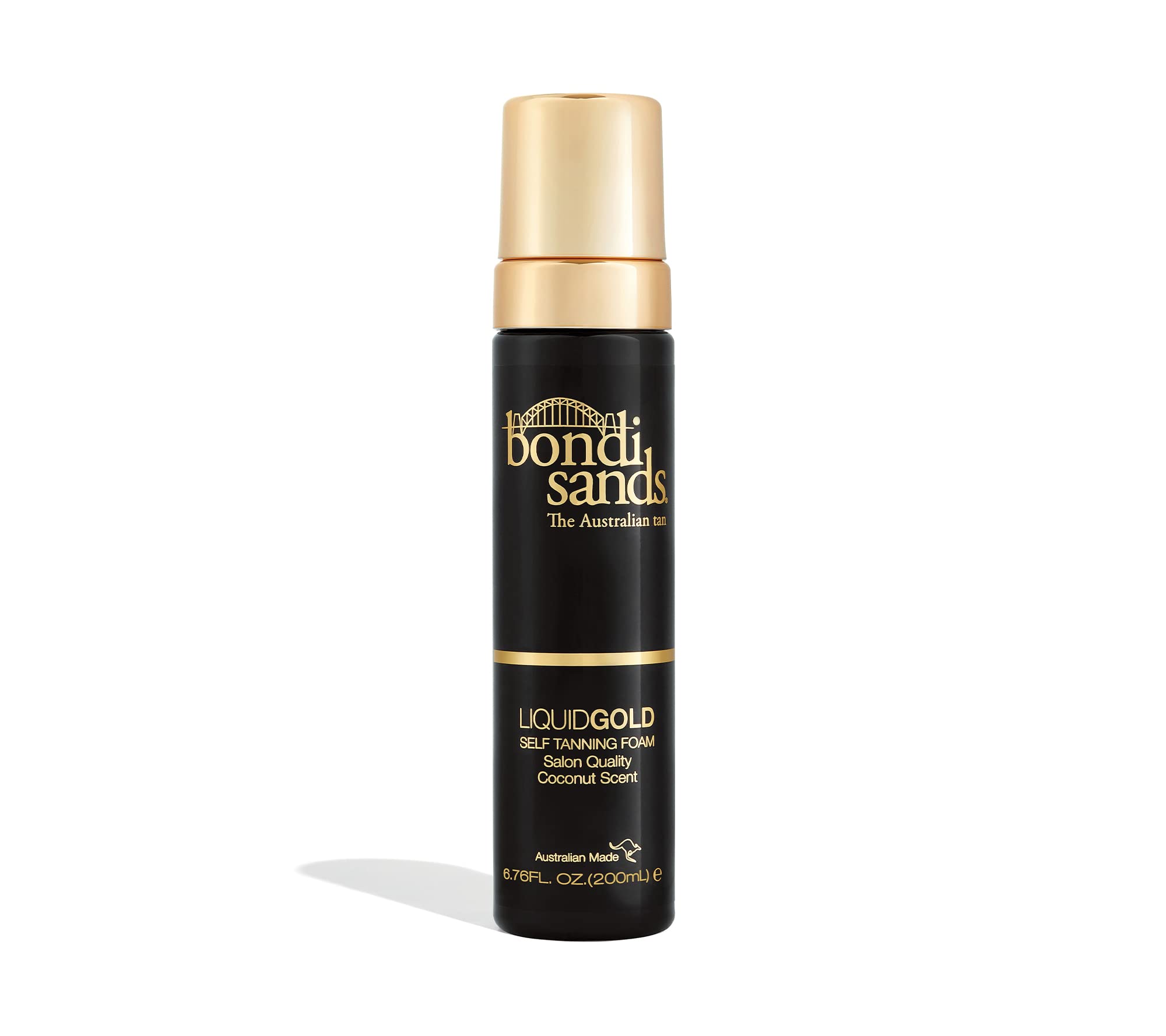 Bondi Sands Liquid Gold bottle close-up for premium self-tan experience