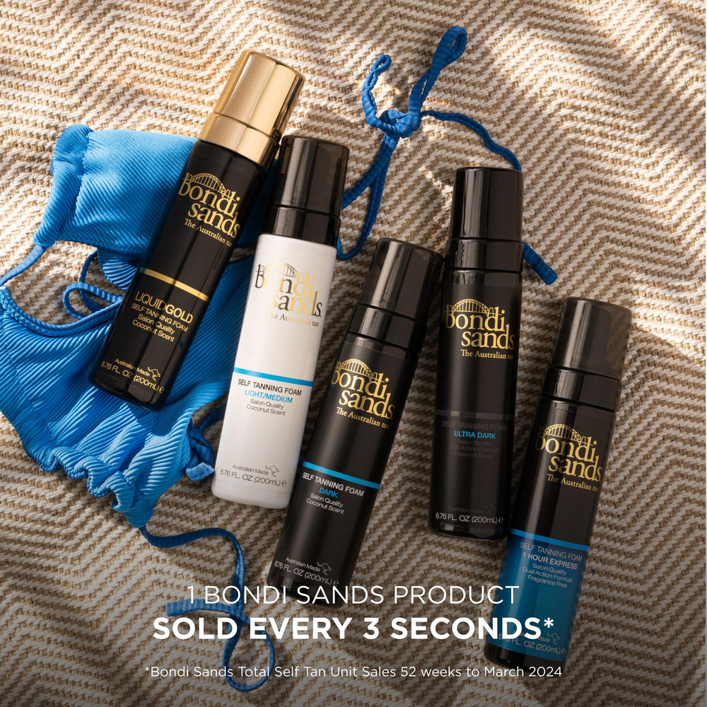Bondi Sands Liquid Gold coconut scent enhances self-tan ritual