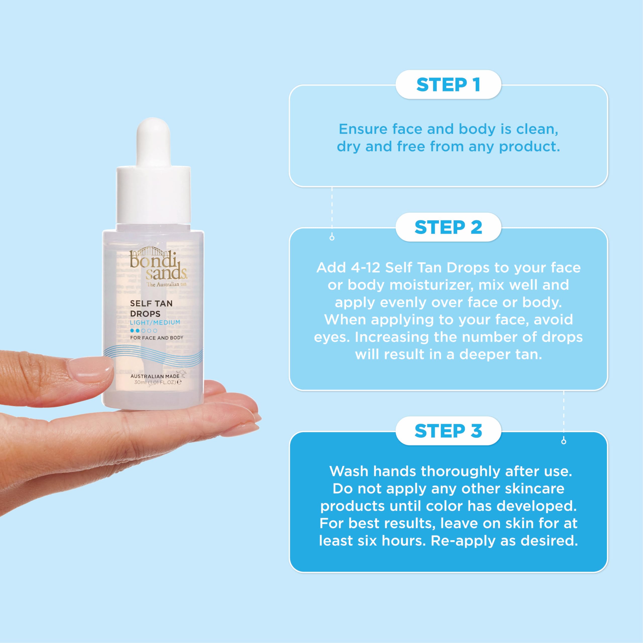 Antioxidant-rich Australian fruits highlighted in Bondi Sands Self Tan Drops.