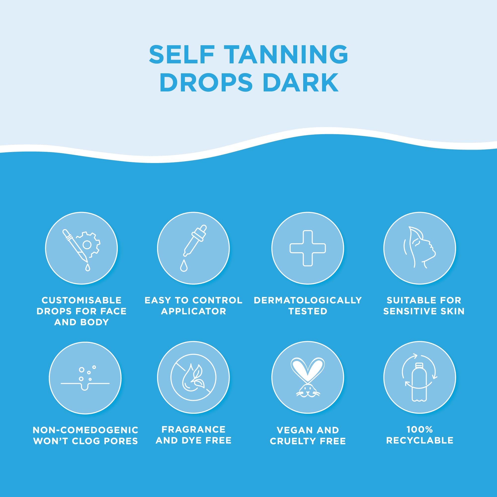 Hydration up to 72 hours with Bondi Sands Self Tan Drops.