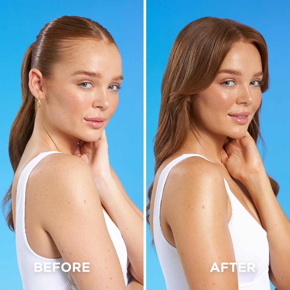 Drops added to moisturizer illustrate customizable glow while nourishing skin.