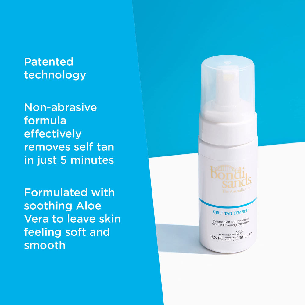 Bondi Sands Self Tan Eraser applying on arm demonstrates quick removal and prep for tan.