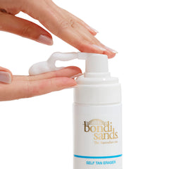 Bondi Sands Self Tan Eraser foamy lather shows gentle cleansing without harsh scrubbing.