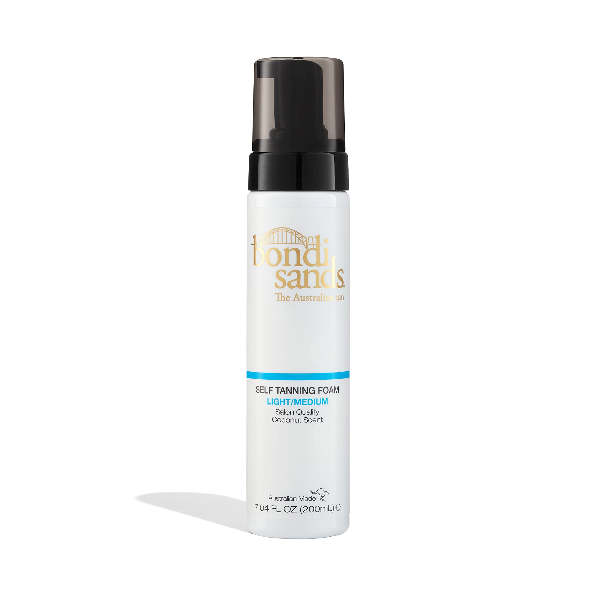 Bondi Sands Self Tanning Foam bottle ready for easy application.