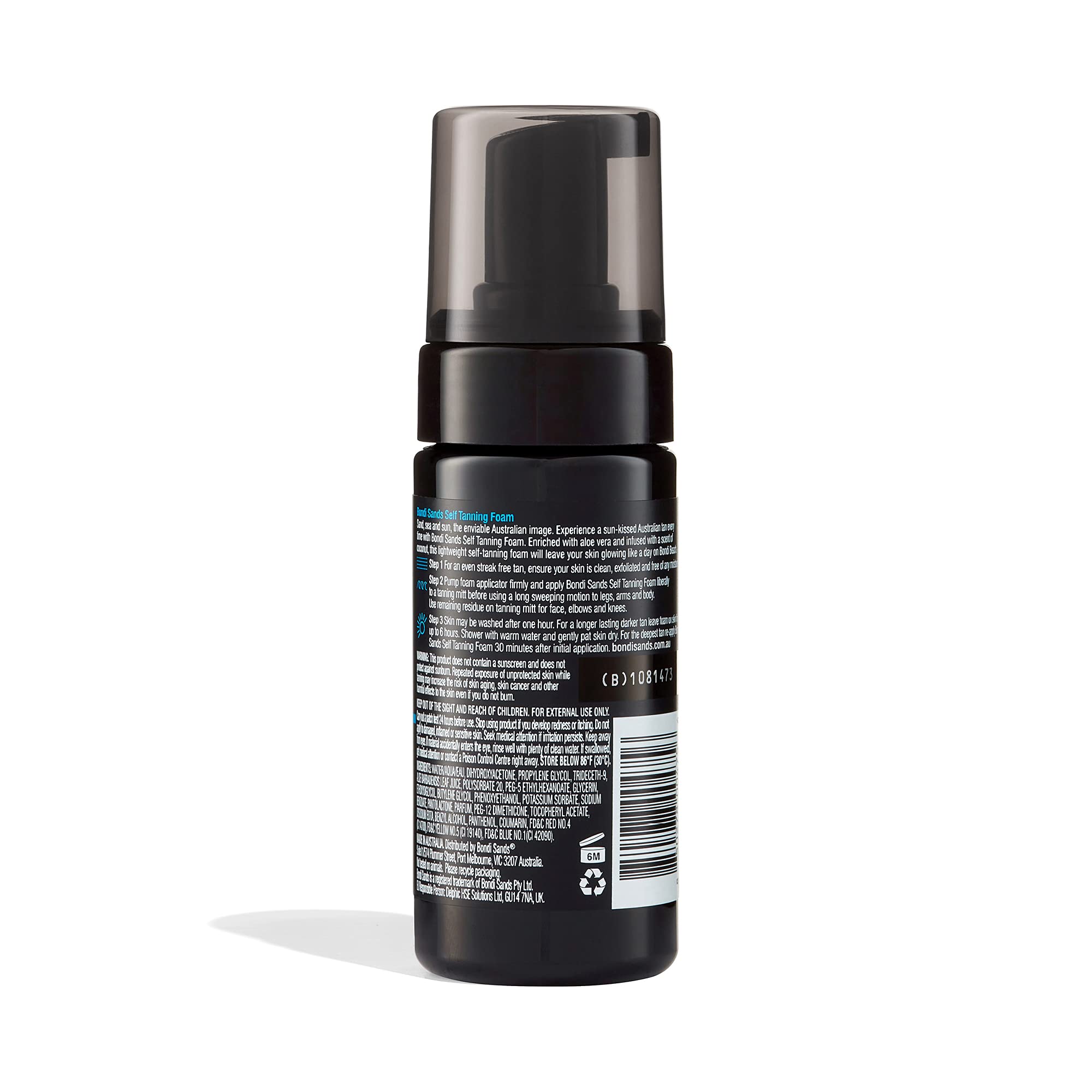 Bondi Sands self tanning foam texture closeup highlighting streak-free application.