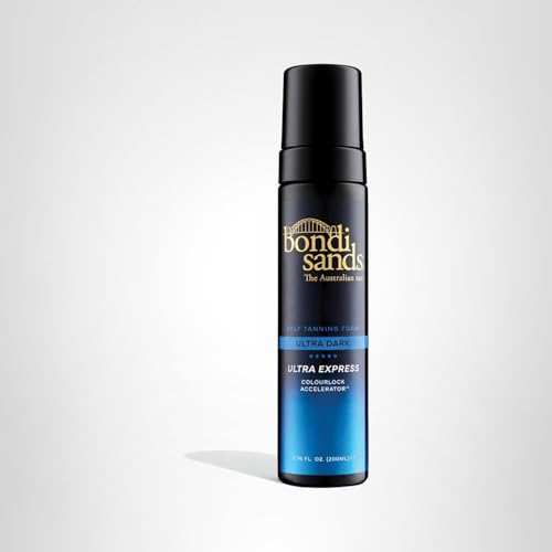 Bondi Sands Ultra Express Self Tanning Foam shade guide shows color options