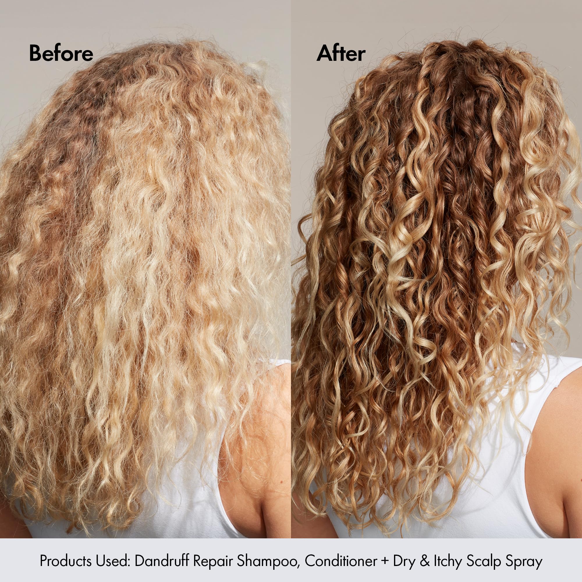 Bondiboost shampoo shot illustrates suitability for all hair types.