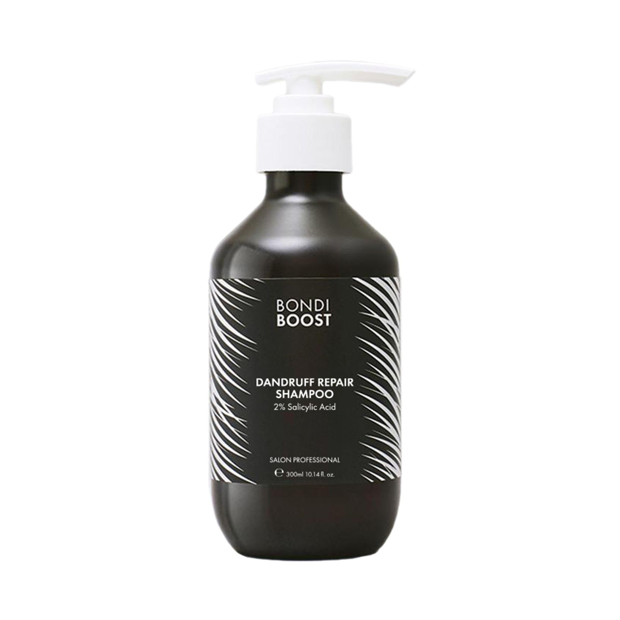 Bondiboost Anti-Dandruff Repair Shampoo bottle promises flake relief and a refreshed scalp.