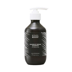 Bondiboost Anti-Dandruff Repair Shampoo bottle promises flake relief and a refreshed scalp.