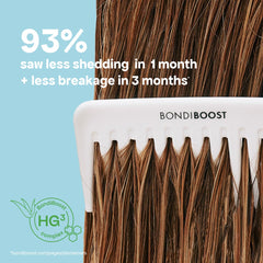 Bondiboost HG ingredients blend with aloe vera shown for soothing scalp care.