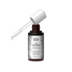 BondiBoost HG Lock Drops bottle closeup for a lightweight, non-greasy daily serum promoting fuller hair.
