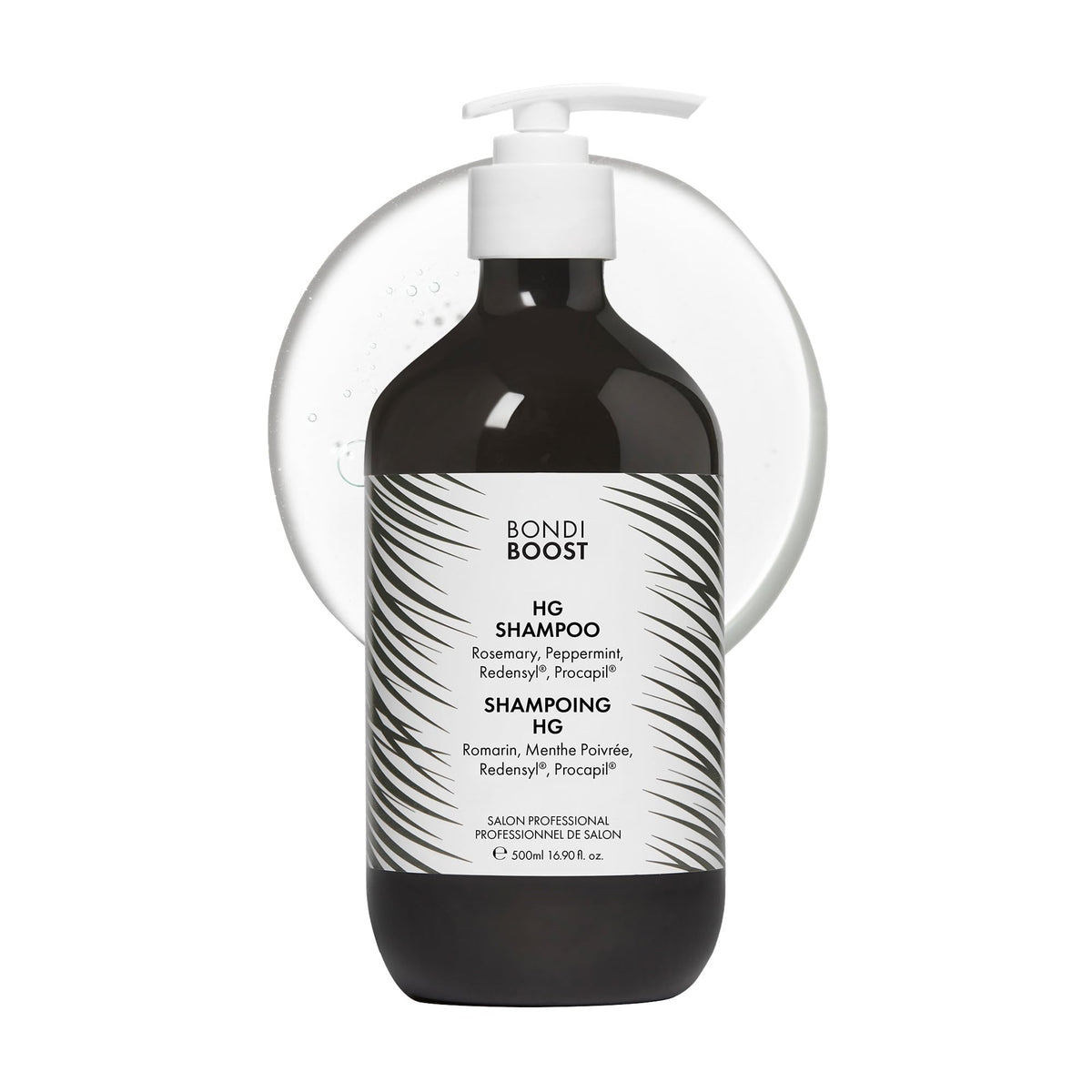 BONDIBOOST HG shampoo bottle-front showcases sulfate-free formula for fuller-looking hair