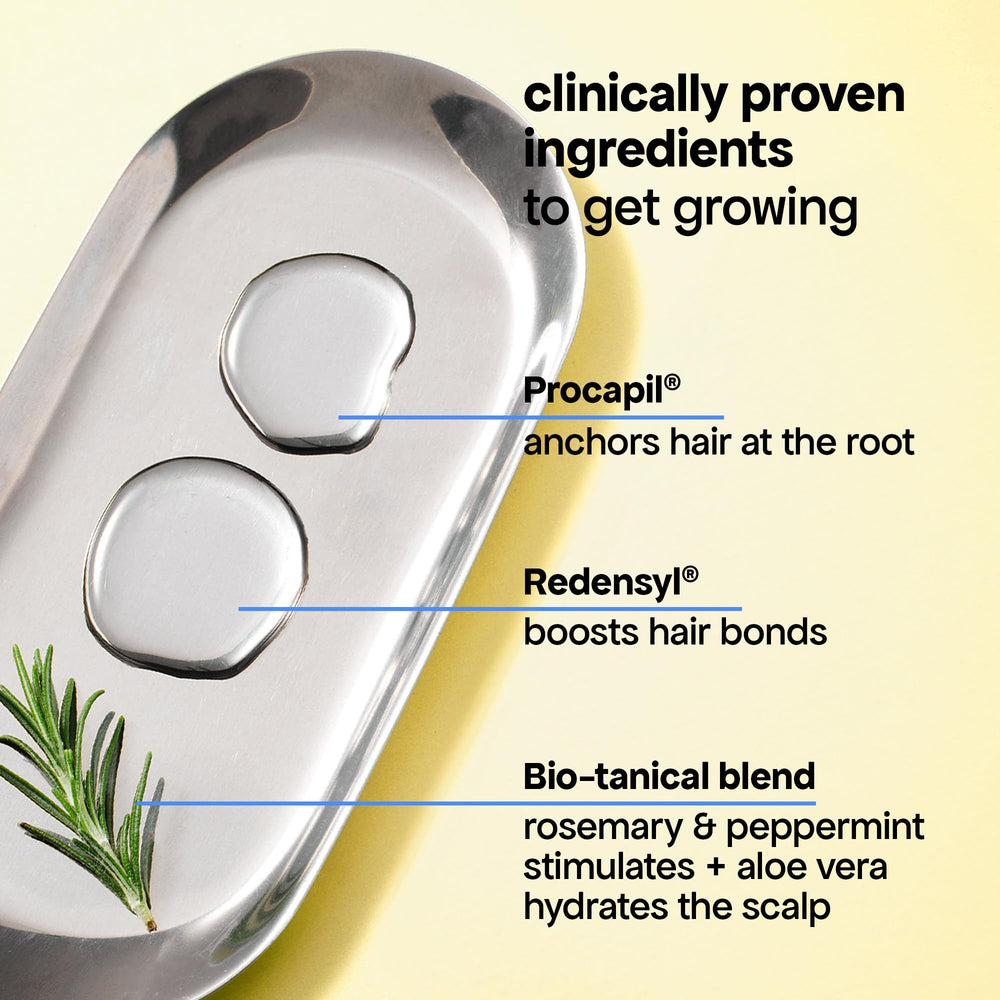 BondiBoost HG shampoo label close-up emphasizes clinically tested shedding data.