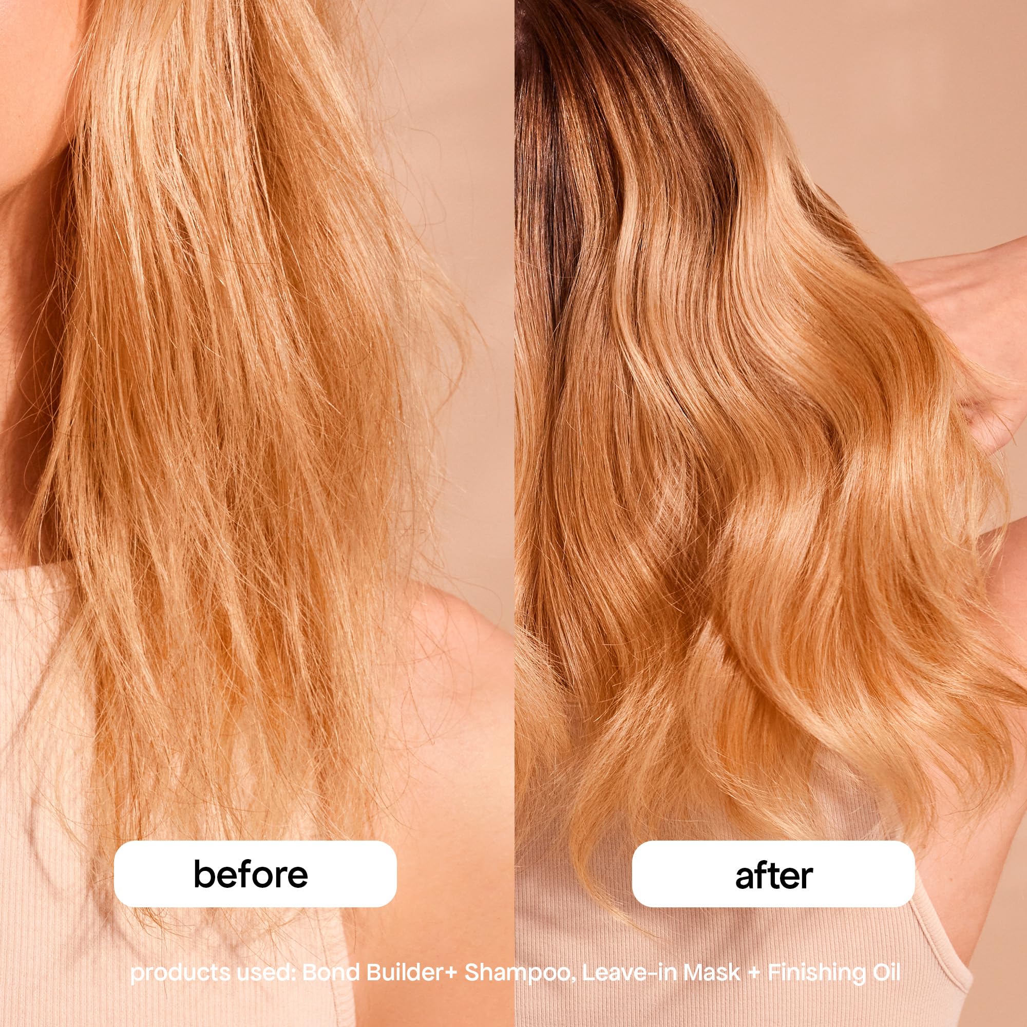 Bondiboost Rapid Repair texture close-up indicates smooth, manageable hair