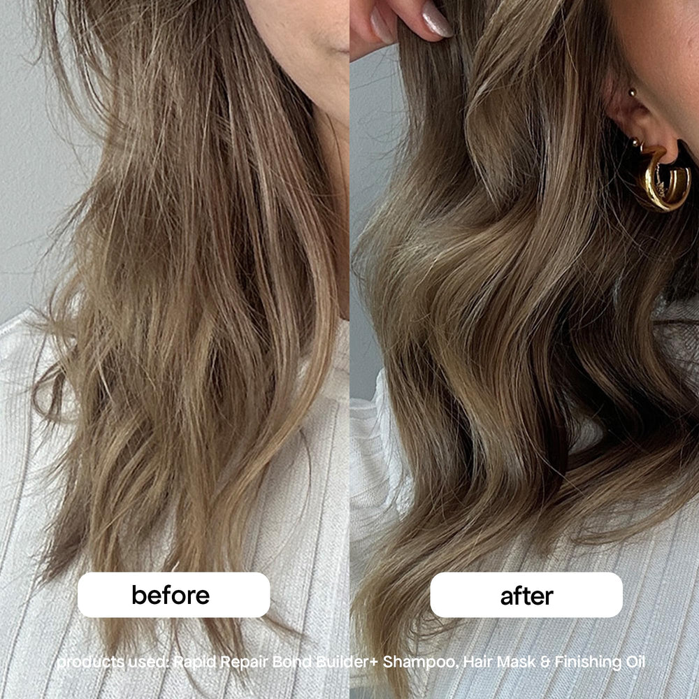 Bondiboost Rapid Repair results: shiny, detangled hair after use