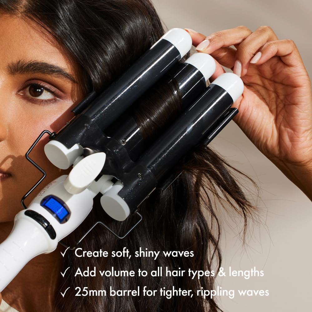 BONDIBOOST Wave Wand heat protectant application reminder before styling.