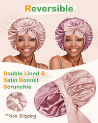 BONNET QUEEN adjustable tie-band ensures a secure, comfortable fit for all sizes.