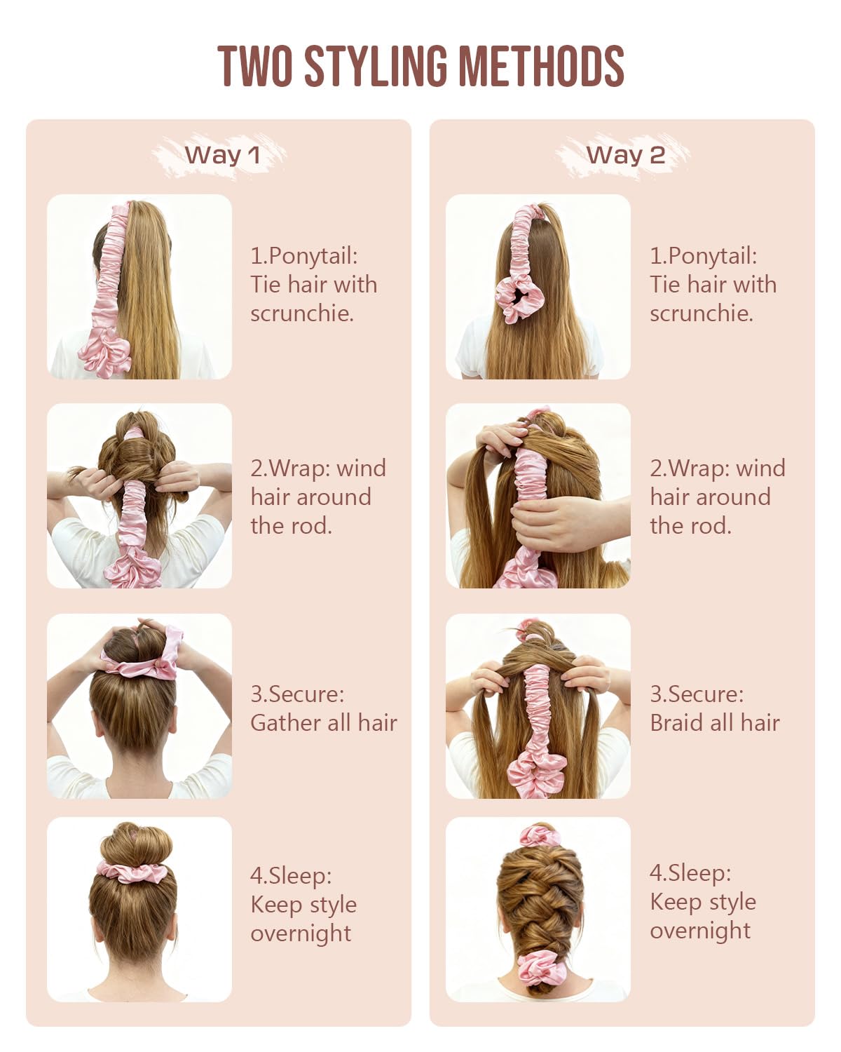 BONNET QUEEN easy wrap in 3-4 minutes for quick, heatless curl prep.