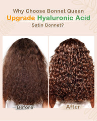 BONNET QUEEN wide elastic band prevents slipping through the night.