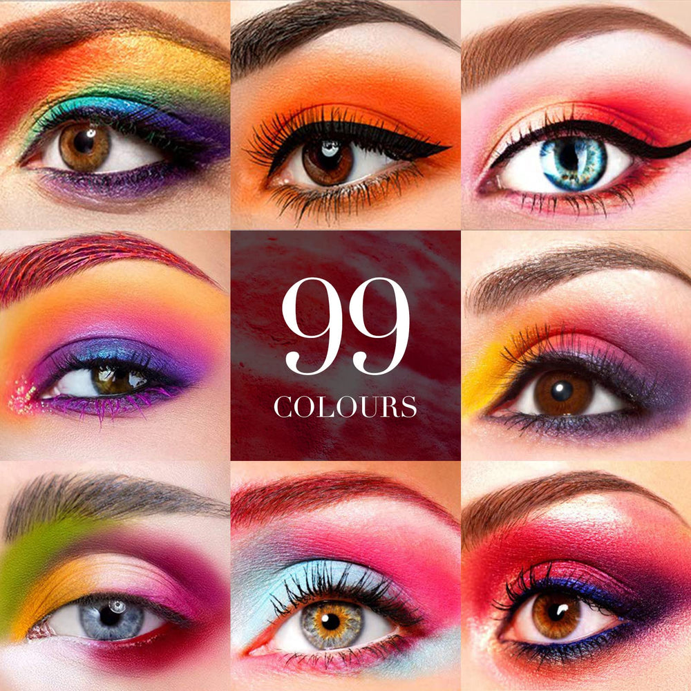 BONNIE CHOICE 99 Colors Eyeshadow Palette matte shades swatches show blendable everyday color options