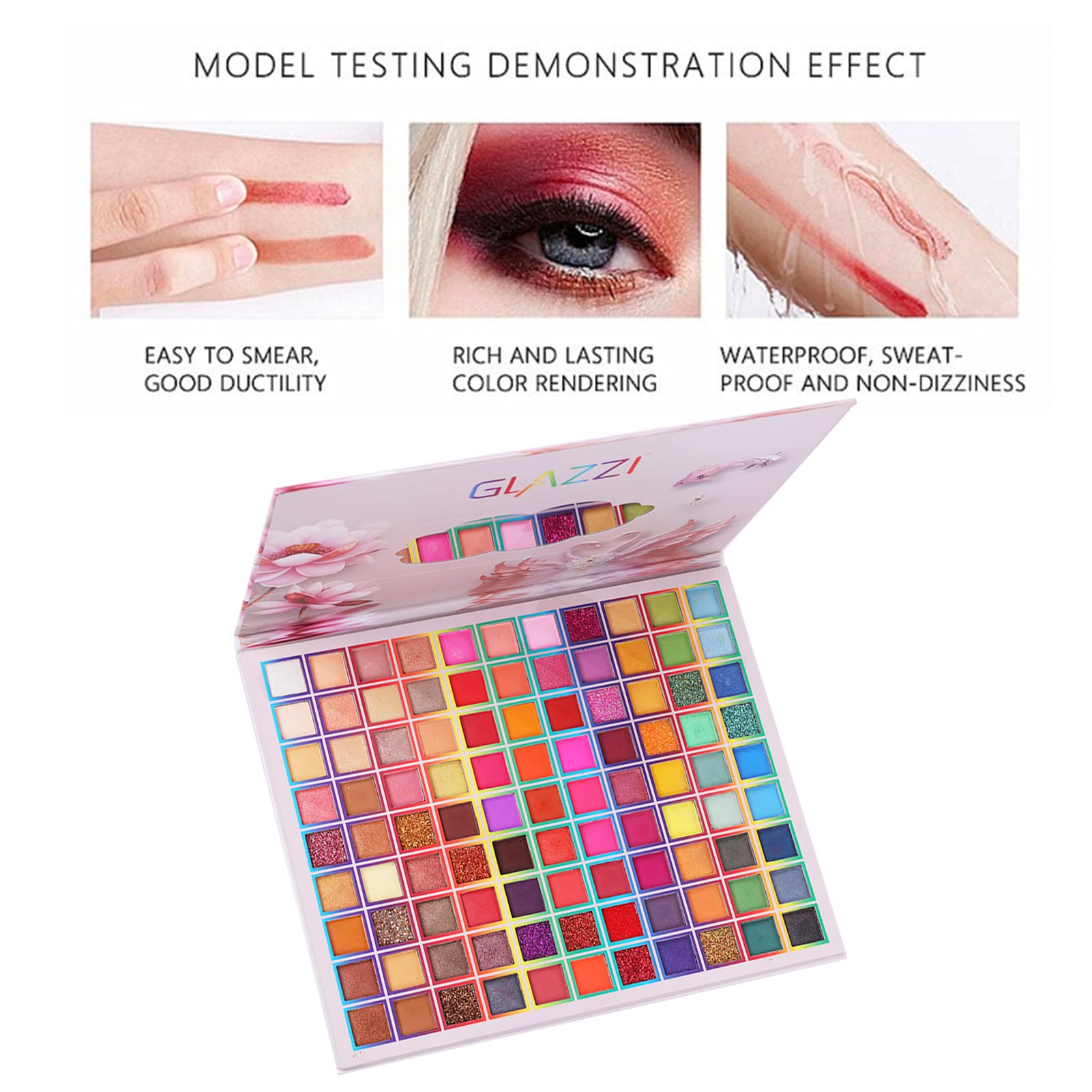 BONNIE CHOICE 99 Colors Eyeshadow Palette party-look swatches for bold evening style