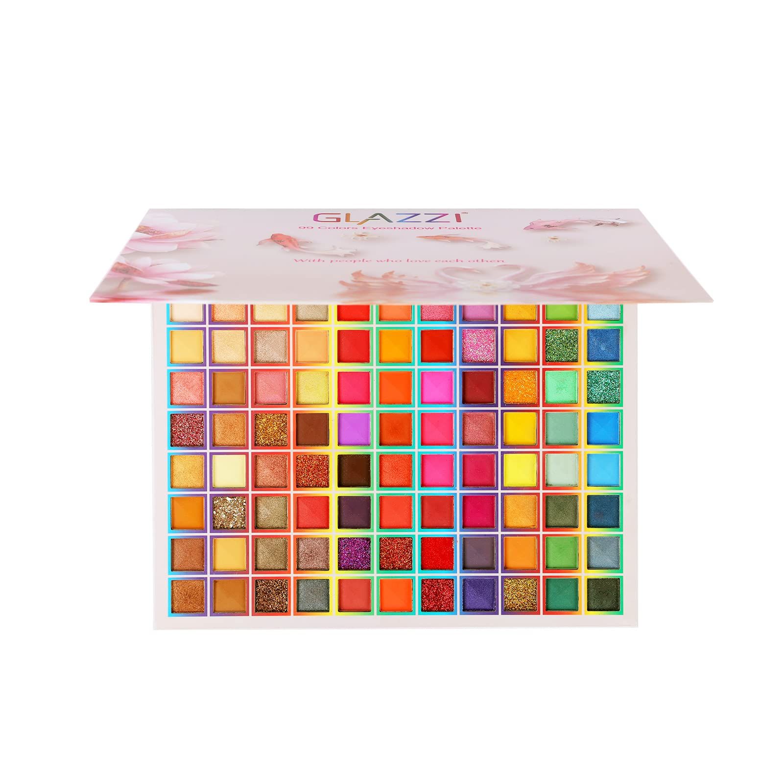 BONNIE CHOICE 99 Colors Eyeshadow Palette vegan cruelty-free label highlighted