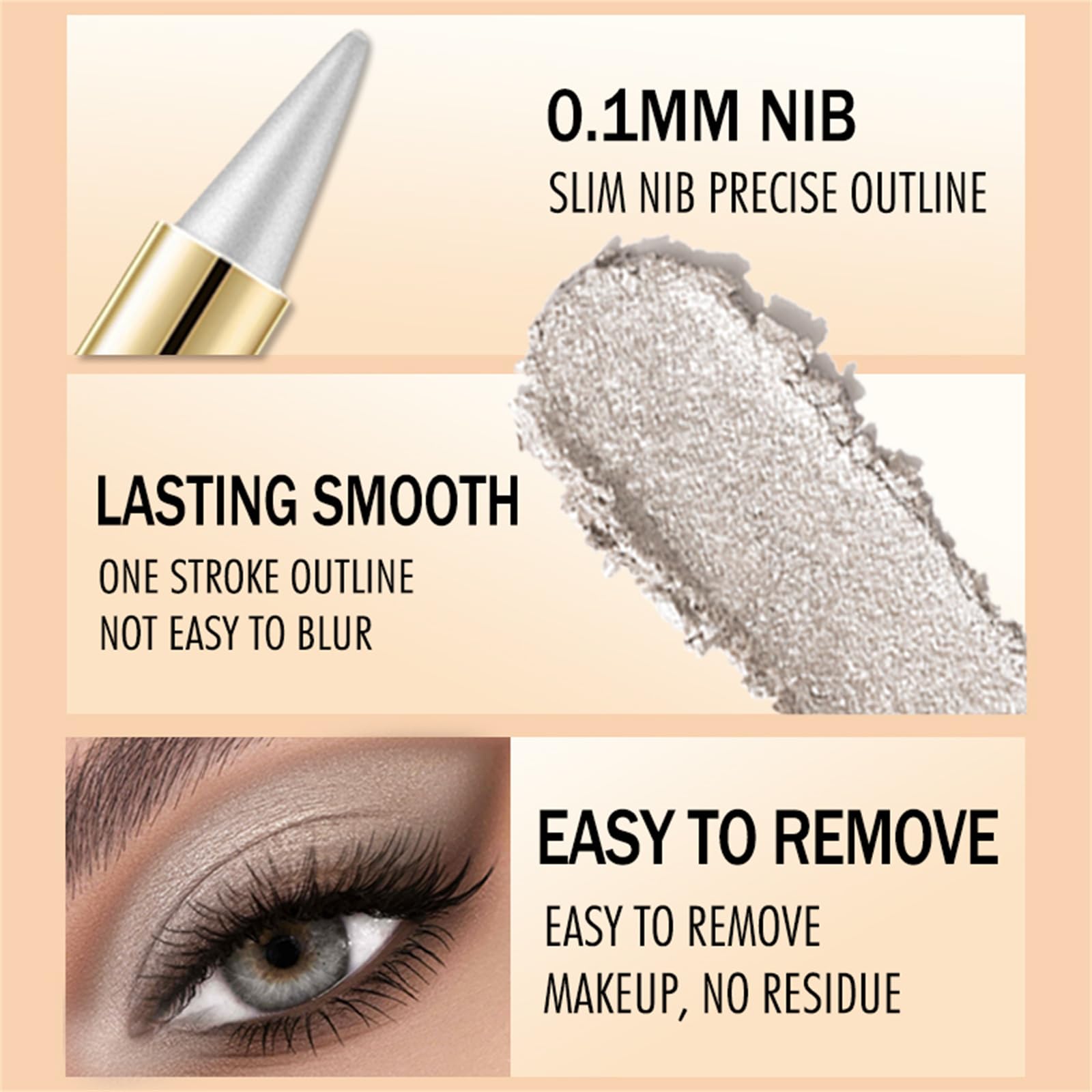 BONNIE CHOICE creamy-textured gel glides on for smooth precision.