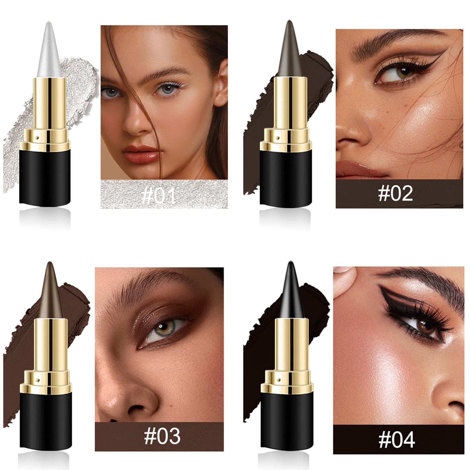 BONNIE CHOICE waterproof gel eyeliner swatches show durable color payoff.