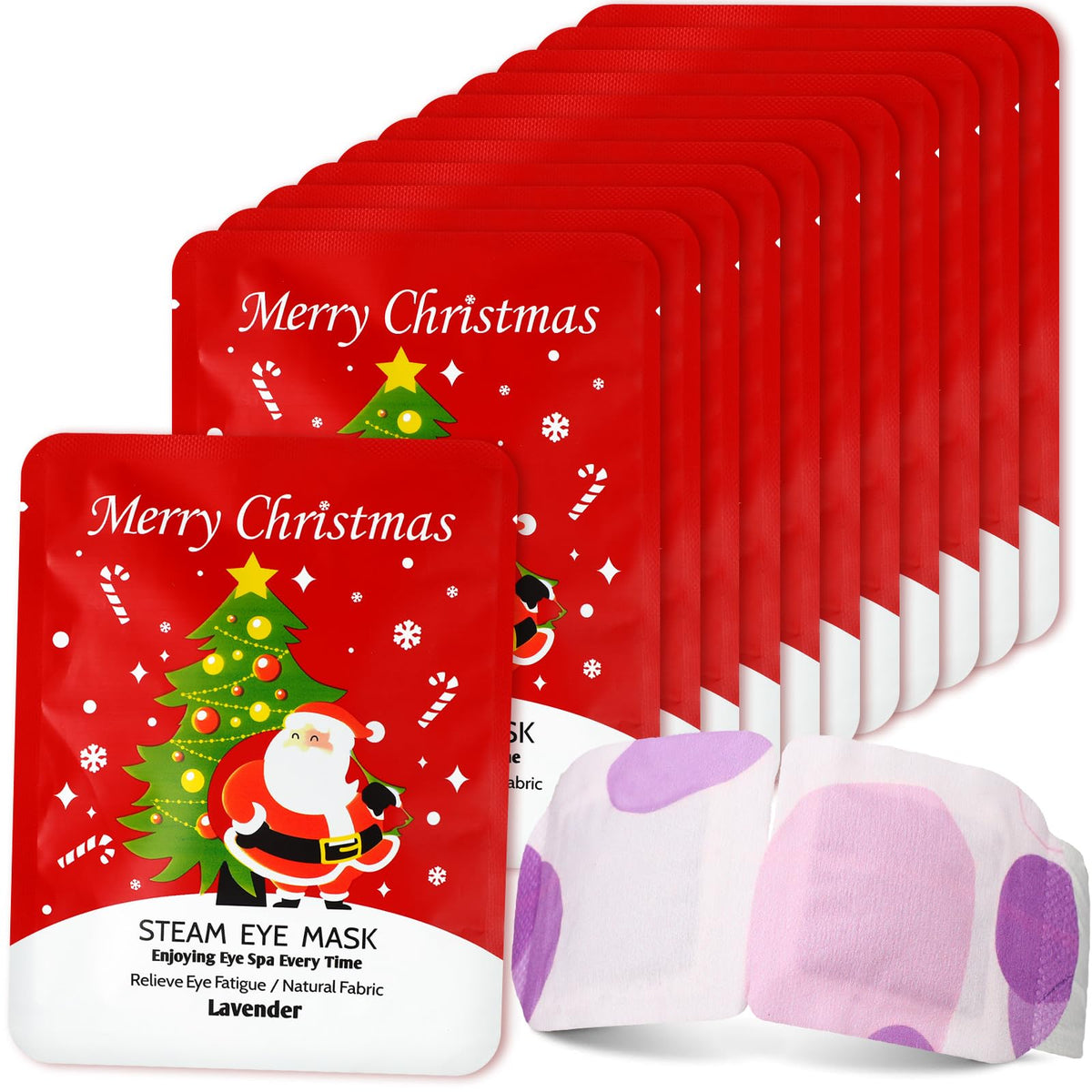 Bonuci Christmas steam eye masks bulk packaging with festive design for gifts