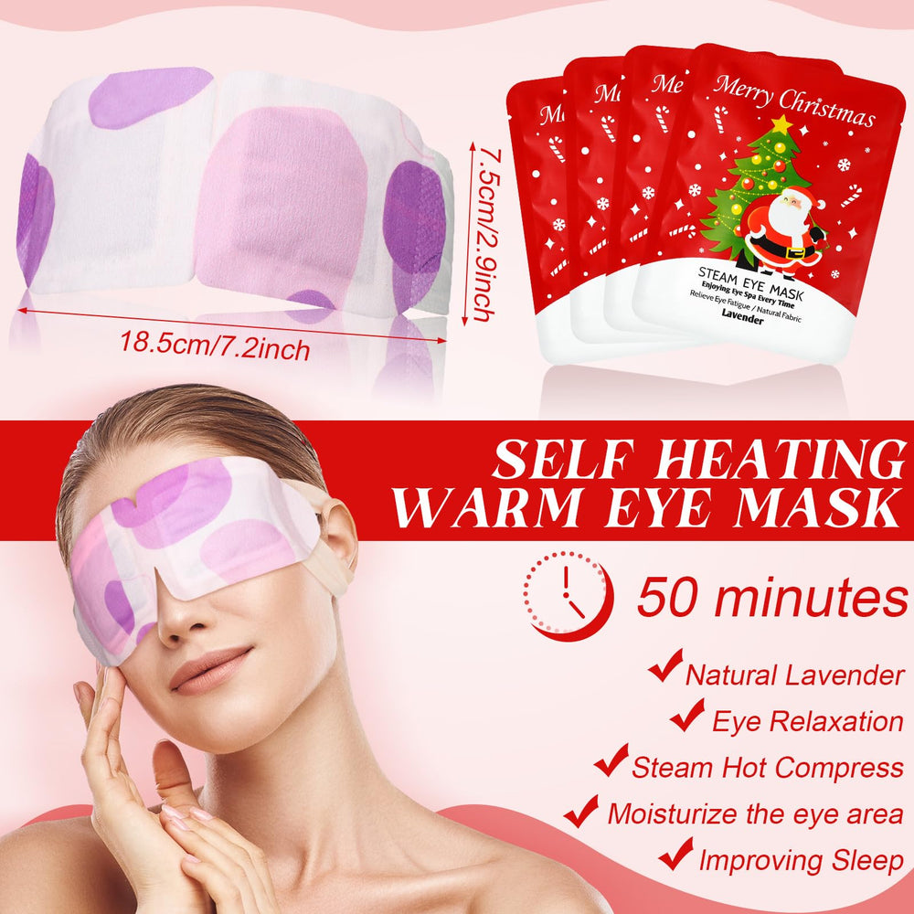 Bonuci Christmas steam eye masks individually wrapped for easy gifting and travel